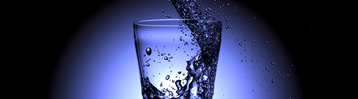 water into cup